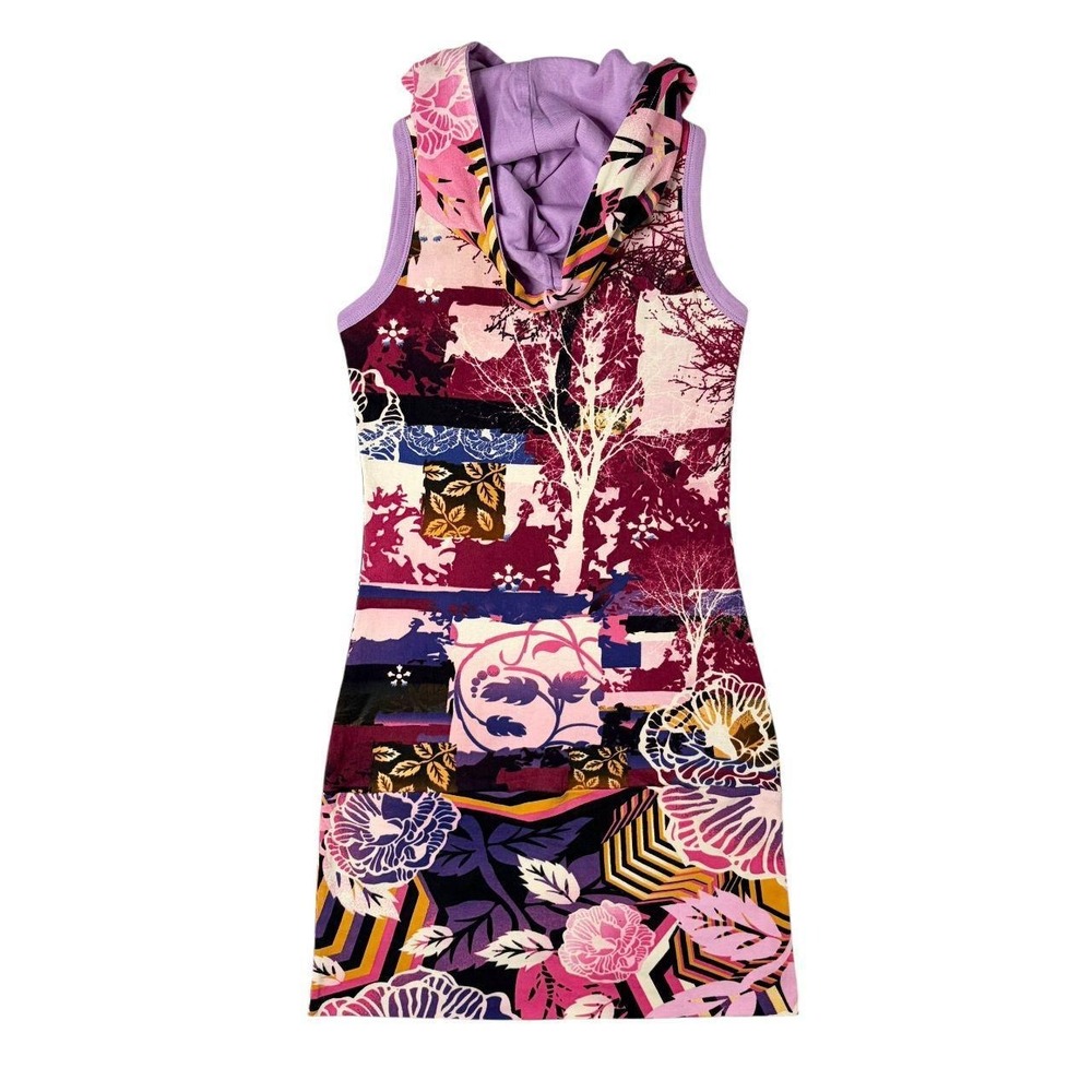 deadstock Hayes rare hooded graphic mini dress - Picture 2 of 8